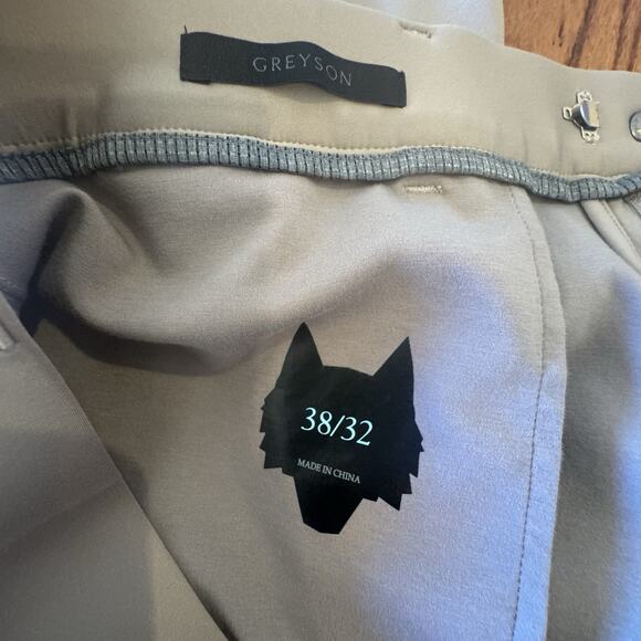 Greyson Sequoia Knit Trouser Mens 38 x 32 Khaki Beige Golf Performance Pants - Picture 9 of 14